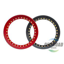 Диск усиленный УАЗ стальной черный 5x139,7 8xR16 d110 ET-3 с двойным бедлоком (красный)