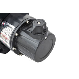 Лебёдка электрическая двухскоростная 12V Runva 10000 lbs синтетический трос (уценённая)