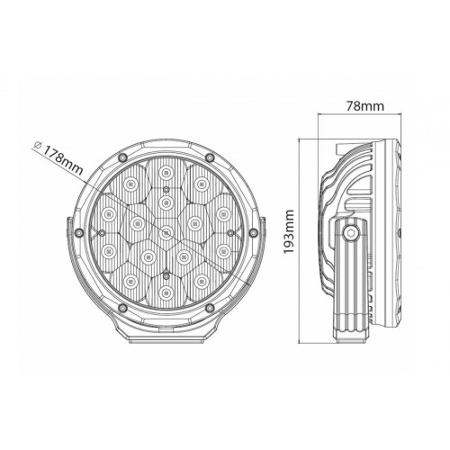 ILEDBLAST2C Фара LED (комбинированный свет)