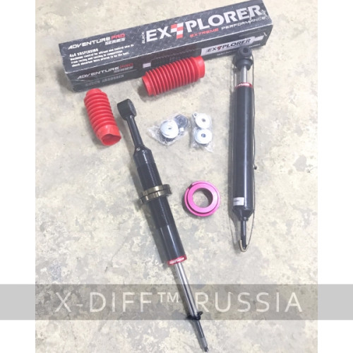 Амортизатор разборный на TOYOTA Prado120, FJ, 4runner, Surf c 2003 -  0-2" лифт с азотной камерой за поршнем внутри корпуса (задний)