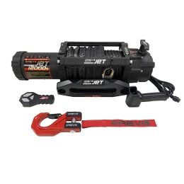 Лебедка автомобильная 4REVO JET 12000s 12В скоростная/ влагозащищенная (Синтетический трос)