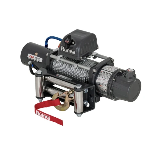 Лебёдка электрическая двухскоростная 12V Runva 10000 lbs 4500 кг