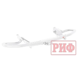 Бампер РИФ силовой задний Toyota Land Cruiser Prado 150 c квадратом под фаркоп (белый)