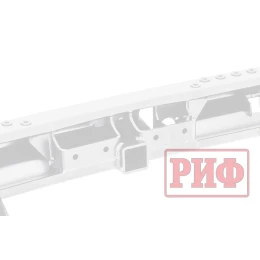 Бампер РИФ силовой задний Toyota Land Cruiser Prado 150 c квадратом под фаркоп (белый)