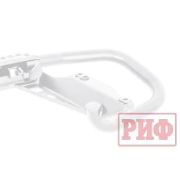 Бампер РИФ силовой задний Toyota Land Cruiser Prado 150 c квадратом под фаркоп (белый)