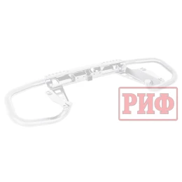 Бампер РИФ силовой задний Toyota Land Cruiser Prado 150 c квадратом под фаркоп (белый)