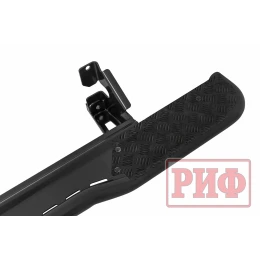 Пороги РИФ силовые Toyota Land Cruiser Prado 120 черные